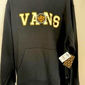 Vans Black Hoodie with Gold Accents